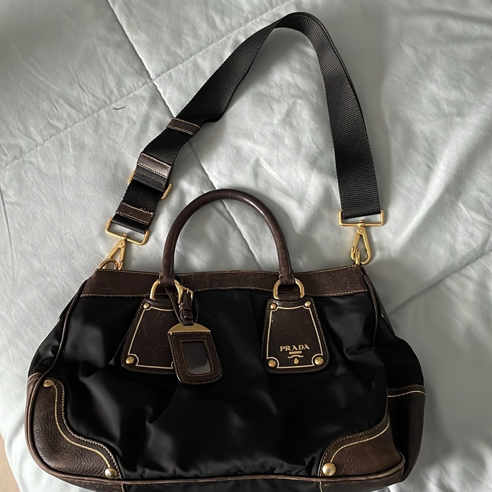 **Prada** Authentic Double Handle/Crossbody Nylon… - image 4